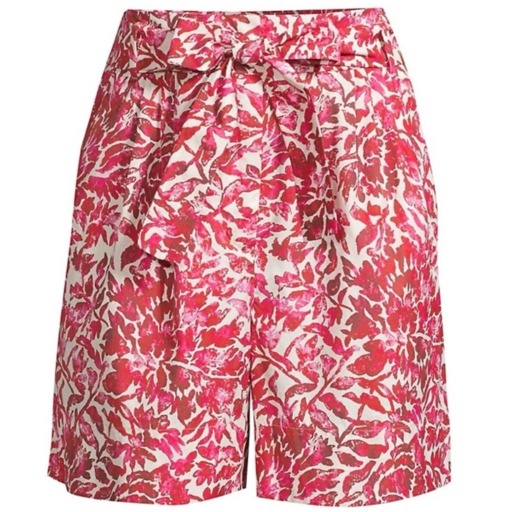 NEW WEEKEND MAX MARA FLORAL PRINT HIGH-WAISTED BERMUDA SHORTS - Picture 8 of 10